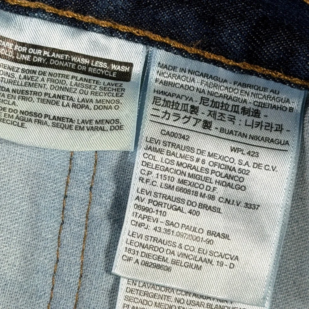 Levi's 505 Regular Fit‎ Jeans Mens W38 L29 Dark Wash Denim Blue Classic